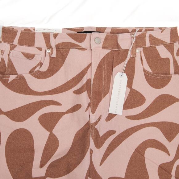 Sanctuary Animal Print Lion River High Rise Straight 90's Jeans Size 33 - Picture 6 of 14